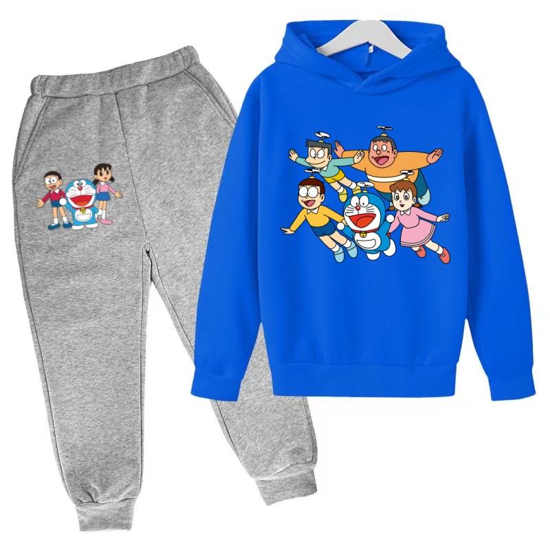 Kids Autumn Winter Clothes Hoodie Cartoon Long Sleeves Sportswear Coat+Pants 2P Boy Girl Toddler 3-12Yrs Leisure Top Fashion Set