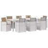 Garden Dining Set 9 pcs White and Taupe PP