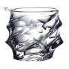 1/2/4Pcs Glass Whiskey Glasses Heavy Thick Bottom Bar Bourbon Glasses Faux Crystal Whisky Twisted Glass Tumblers Poker Night Drinkware