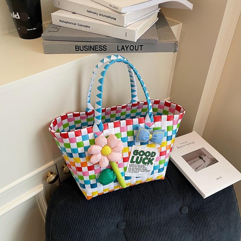 Summer New Fashion Trend Versatile Beach Bag Hand-woven Vegetable Basket Women's Bag