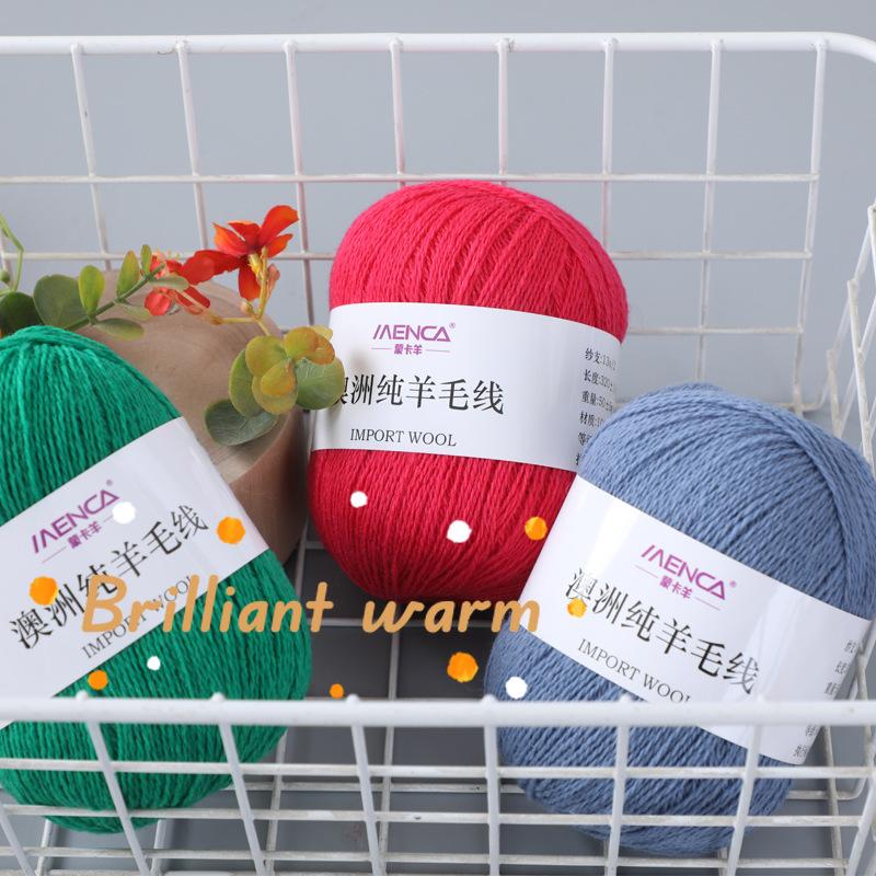 50g/roll 100% Pure Wool Yarn 2-strand Medium Coarse Yarn for Hand Crochet Scarves Sweaters Comfortable Warm Breathable Thread