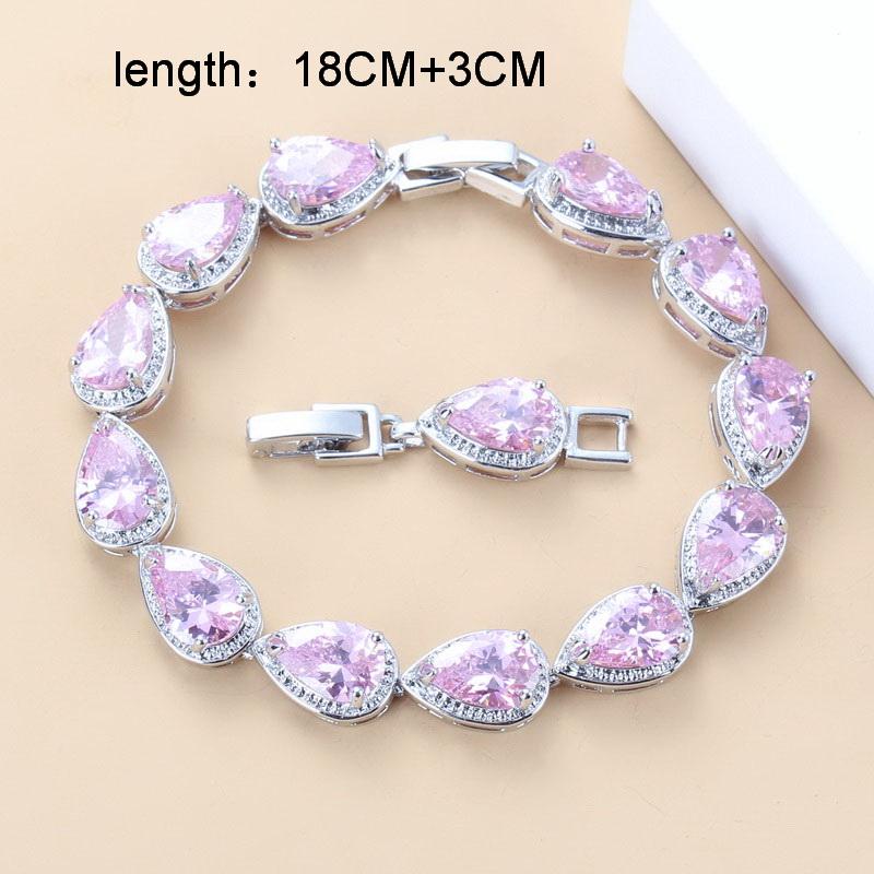 Water Drop Female Bracelet Bangle Natural Crystal Romantic Wedding 12-Colors Fine Jewelry For Women Gift