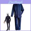 Authentiek Jujutsu Kaisen Gojo Satoru Cosplay Kostuum Pruik Mannen Schooluniform Pak Outfit Voor Feesten