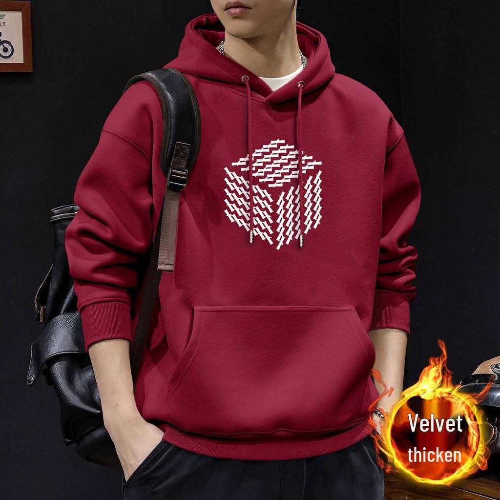 Men's American Heavyweight Stiff Hoodie - New Spring/Autumn Plus Velvet Hooded Jacket for Couples