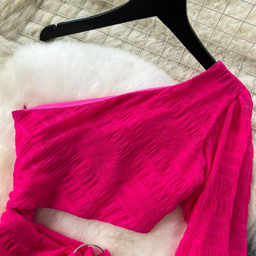 Senior Schulterfreies Party Sexy Kleider Diagonaler Kragen Ausgeschnitten Langes Ballkleid Schlitzdesign Locker Mode Urlaub Schicke Kleidung