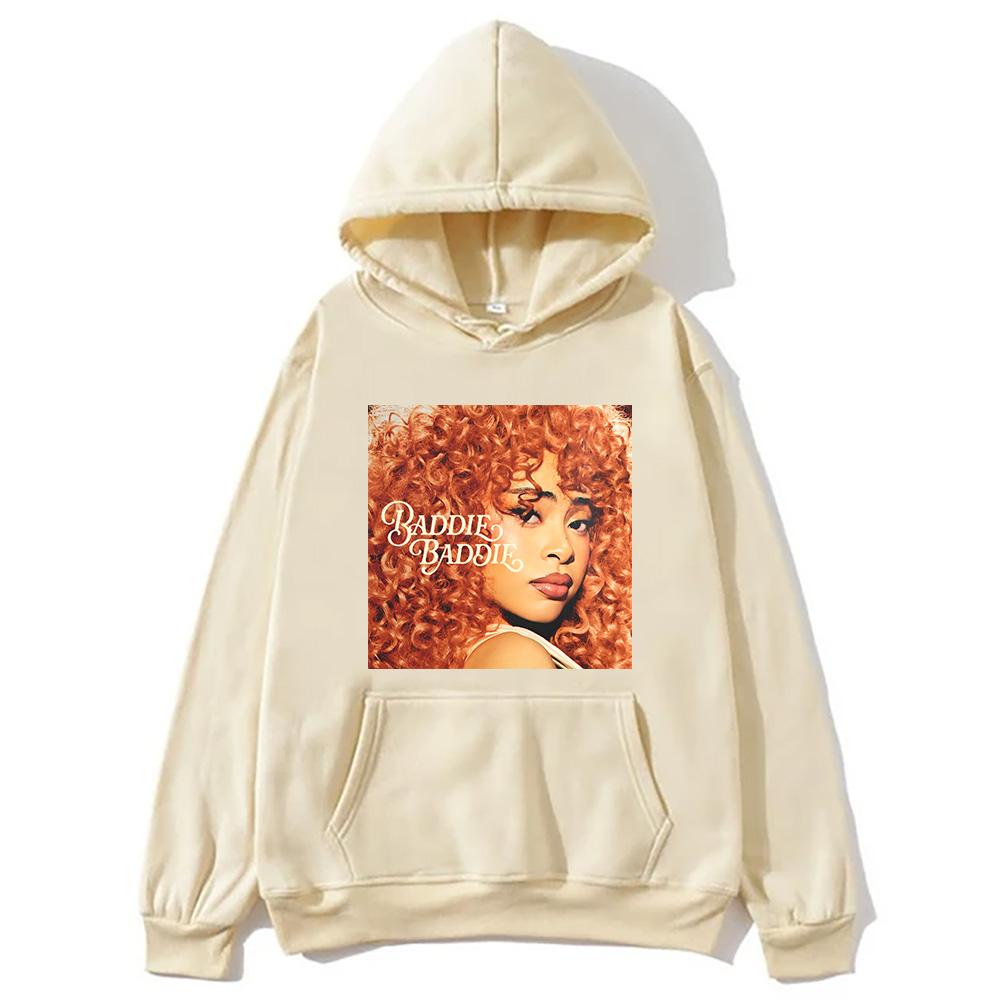 

Свитшоты Ice Spice Baddie Baddie Мода Харадзюку Эстетичные Худи Женские Мужские Хип-хоп с Капюшоном Уличная Одежда Графическая Одежда XXXL хаки