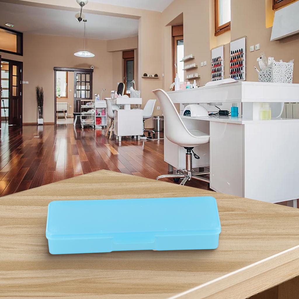 18.8*7*3cm Nails Storage Box Blue Pink Plastic Case White