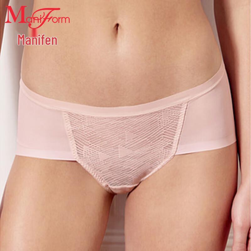 

Manifen Mid-Low Waist Seamless Lace Briefs L