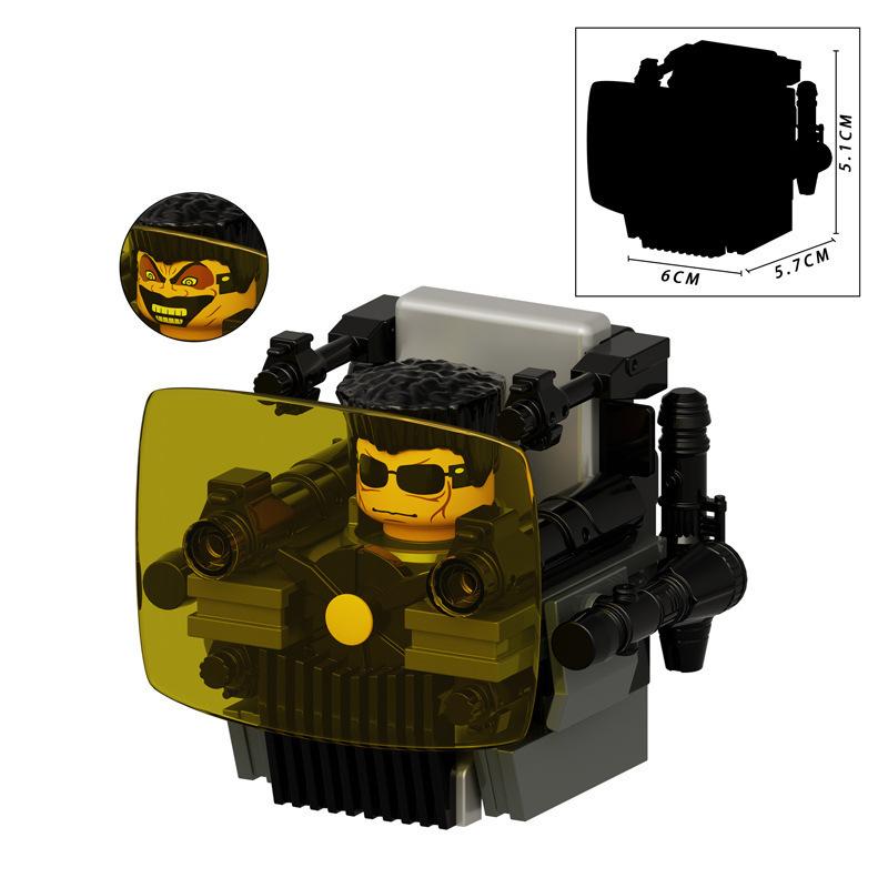 Building Block Toilet Man Monitoring Human Figure Titan Speaker And Tv Man Figure Assembly Play