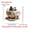 2D Christmas Tree Ornament igloo coffee cup pendant Christmas acrylic pendant car interior backpack Christmas tree pendant