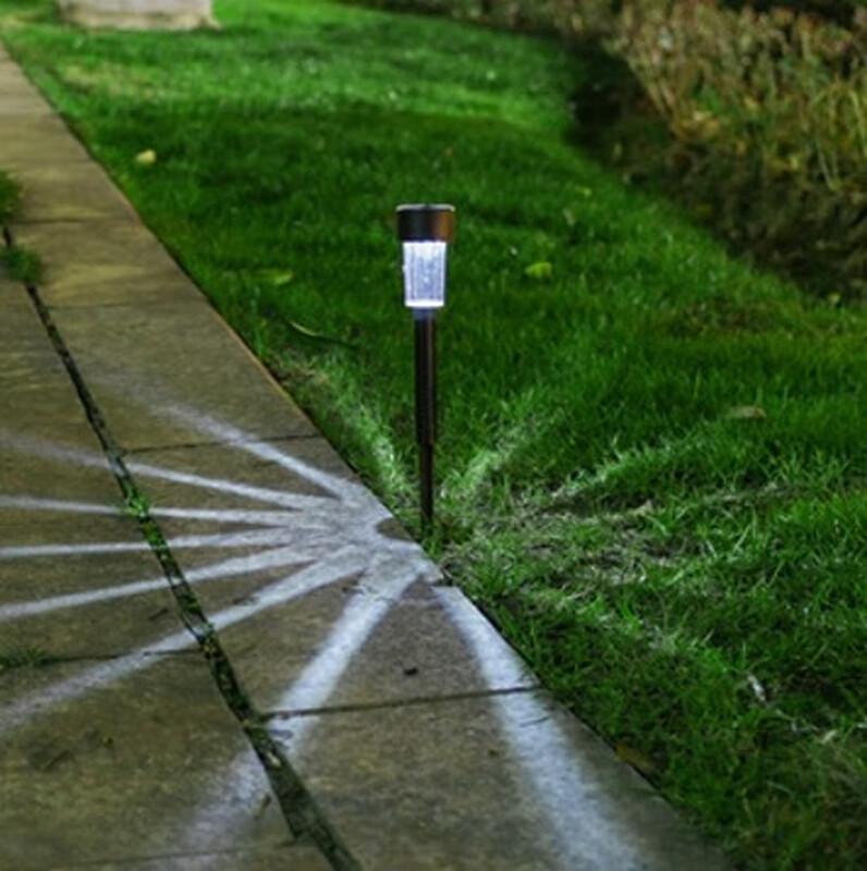 Pailide Solar Plastic Warm White Lawn & Path Lights (7-Pack)