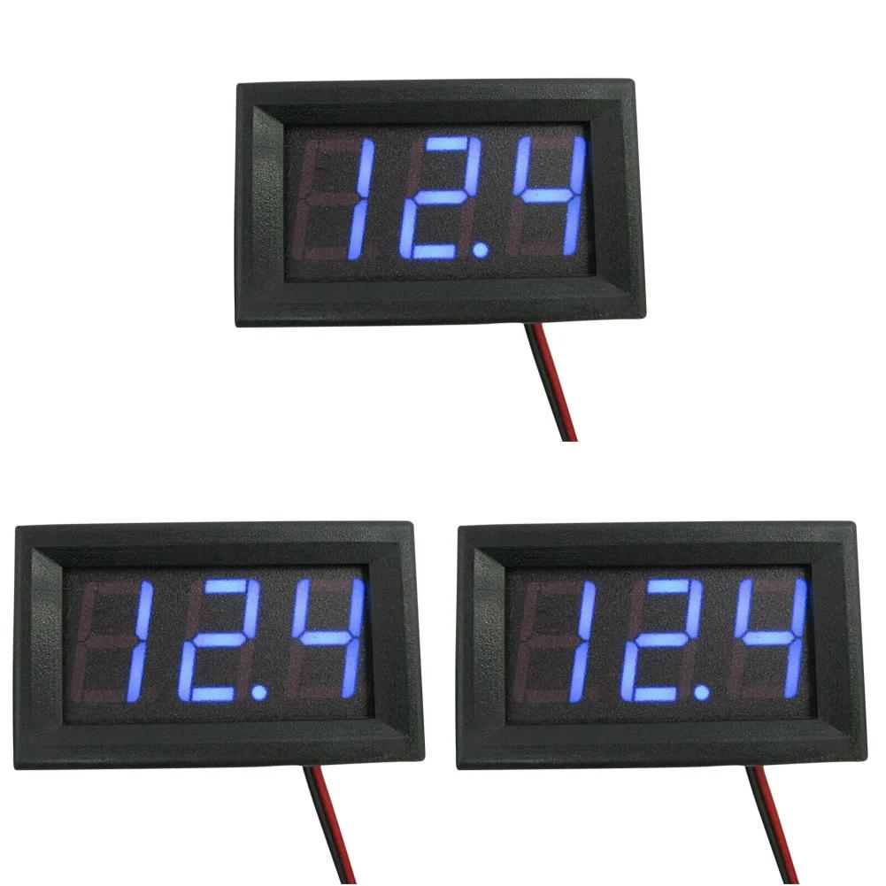 DC4.5V-30V Voltage Meter LED Display 0.56 Inch Mini Voltage Tester Voltage Panel Meter for 6V 12V Electromobile Motorcycle Car