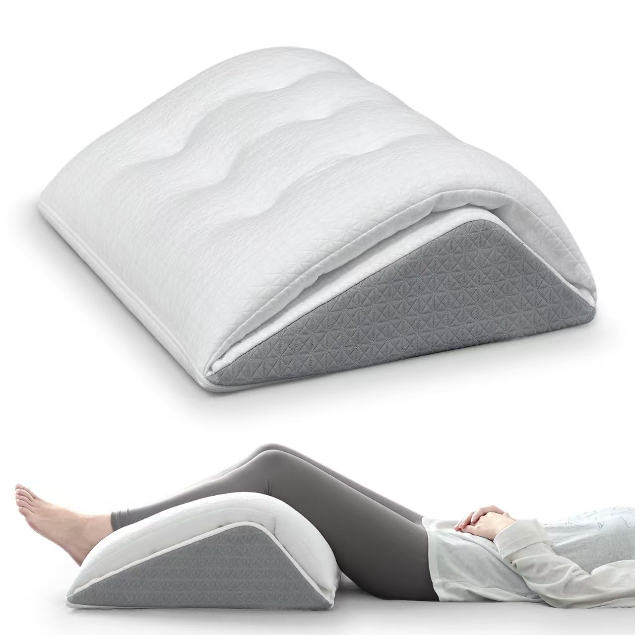 

HAVARGO Подушка для ног при отеках Подушка для колен с регулируемой поддержкой спины и поясницы, подставка для ног для икр и ступней для сна, облегчение, толщина, пушистая, с низким отскоком