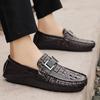 2025 Luxury Designer Penny Loafers Men Handmade Genuine Leather Casual Shoes Driving Flats Slip on Soft Man Moccasins Mens Shoes