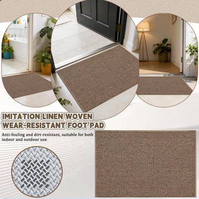 Rectangular Linen Floor Mat, Entrance Carpet, Keeps Clean, Suitable For Corridors, Living Rooms, And Bedside Areas.