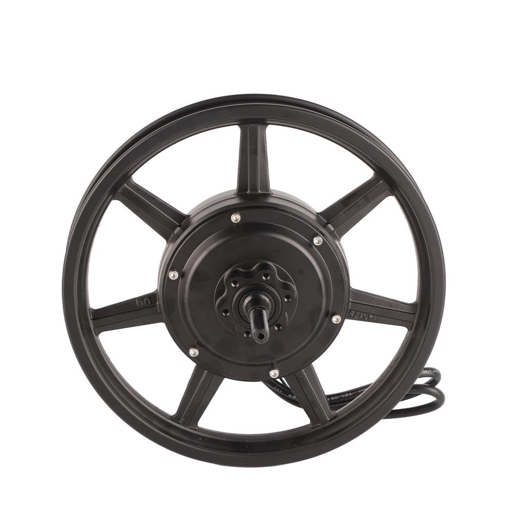 14in Electric Wheel Hub Motor, 36‑60V 350W‑500W Disc Brake Hub Motor IP54 Waterproof for Electric Motorbike Scooter