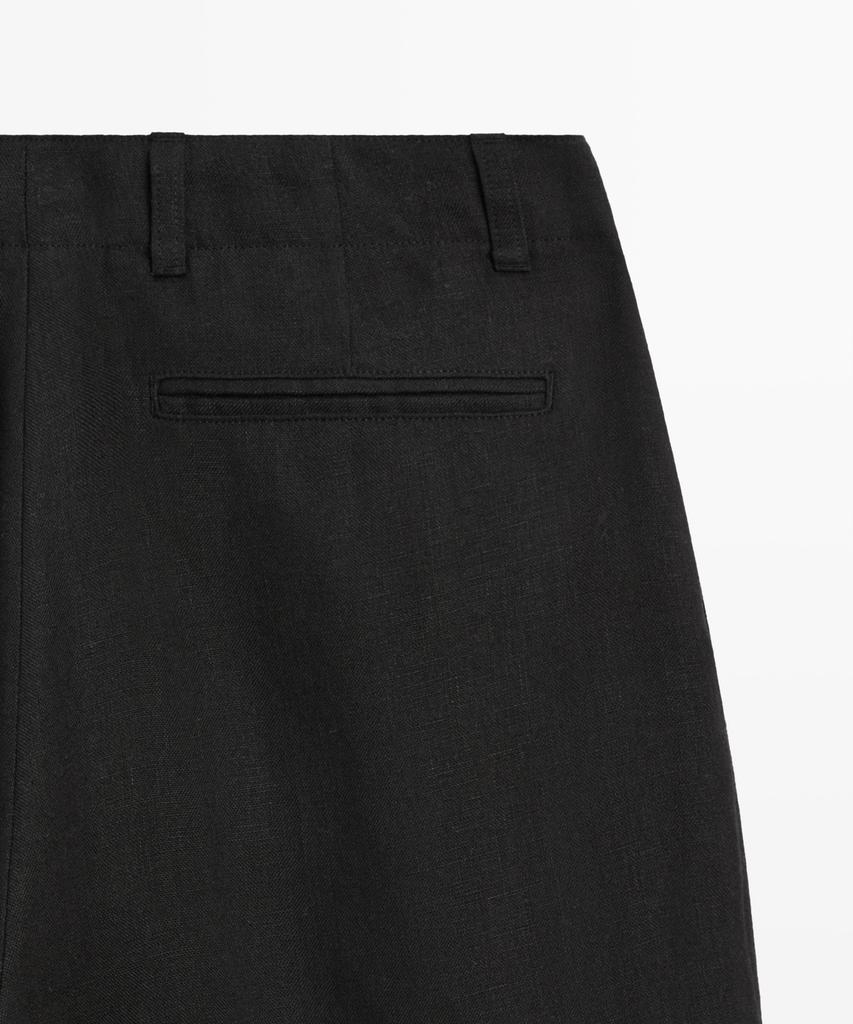 Masimodutti 100% Linen Pintuck Pants