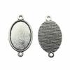 Oval Bezel Pendant Setting With Bail Fit 18x25mm Cabochon Blank Bases Tray