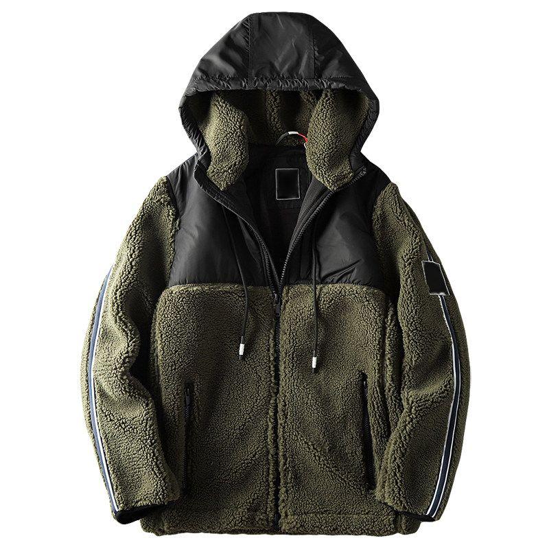 Men's Stitching Jacket Thick Fleece Jacket