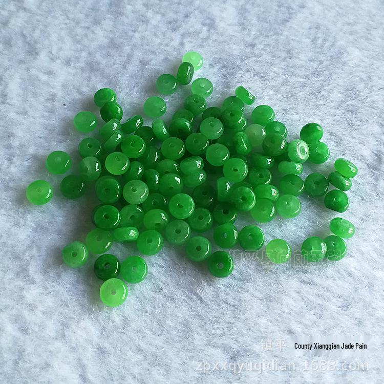 Dry Green Jade Abacus Beads for DIY Jewelry - Loose Beads for Bracelets & Necklaces