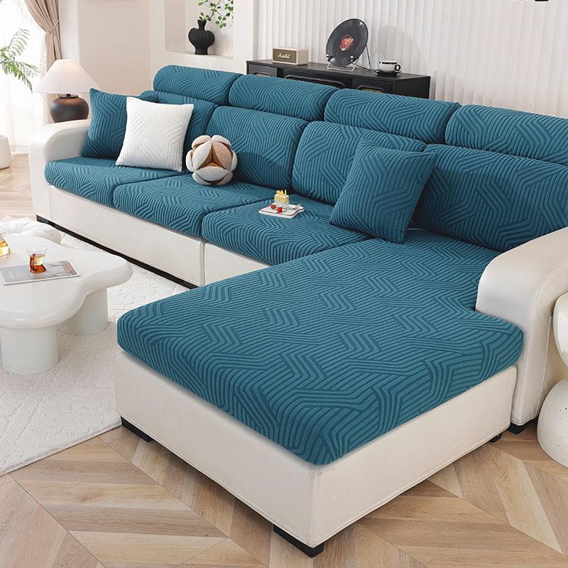 Lanmolife Jacquard Sofa Cushion Cover Spandex Non-Slip Sofa Covers Removable Machine Washable Furniture Covers For Home Decor