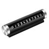 2024 New Metal Car Temporary Parking Card Rotate Phone Number Plate Aluminum Stickers Park Stop In Car-Styling Auto Accessories