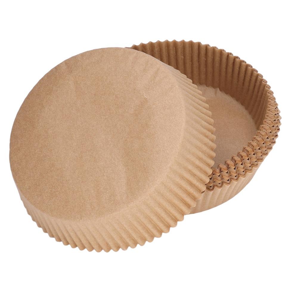 200pcs Round Disposable Paper Liner Non-Stick Surface Baking Paper Liner Microwave Air Fryer