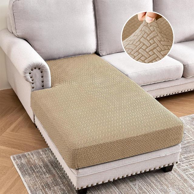 Jacquard Stretch Sofa Cushion Covers Soft Pure Sofa Seat Slipcover For Home Hotel Washable Elastic L-Shaped Furniture Protector