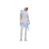 FILA Faded Tie-Dye Color Block Breathable Fitness Knit Dress Women Dresses Blue A11W221303FZA