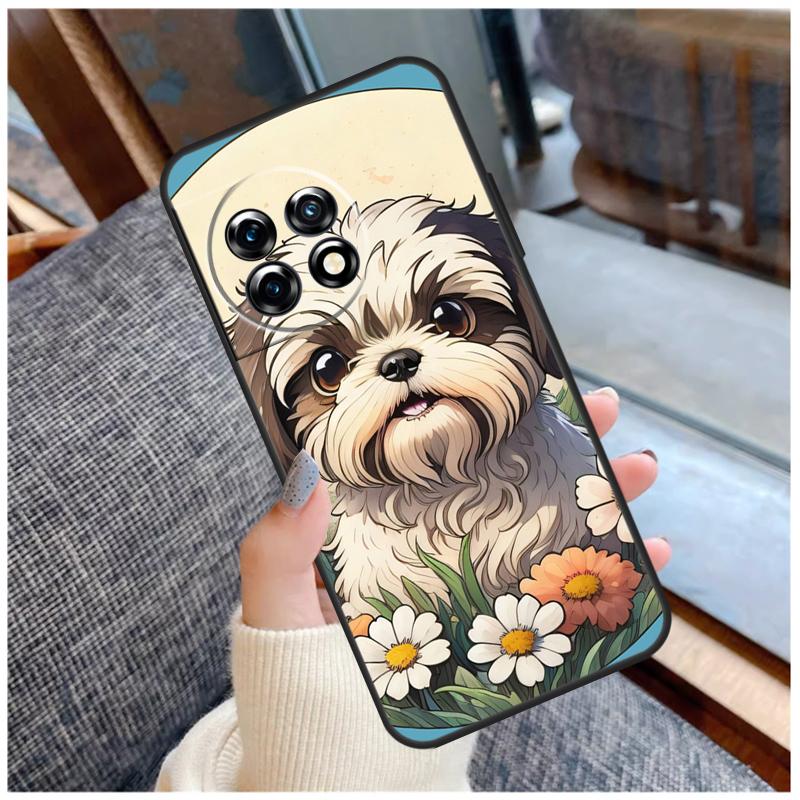 Cartoon Shih Tzu Dog Case For OnePlus 13T 8T 10T 9 10 Pro 15 13 12 11 13R 12R Nord CE 5 2 3 4 Lite N20 N30 Coque