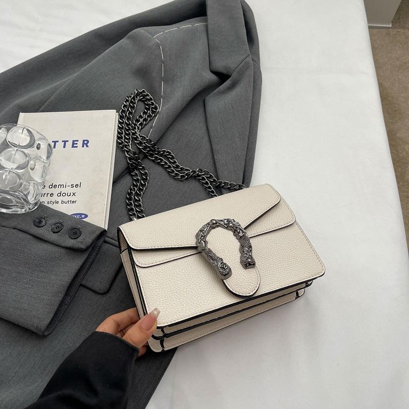 New High-end Light Luxury Solid Color Chain Bag Single Shoulder Oblique Span Trendy Women's Bag