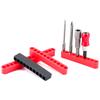 4Pcs Plastic Screwdriver Bit Holders with 10 Slots Each for 1/4Inch Hexagonal Shank Tool Organization