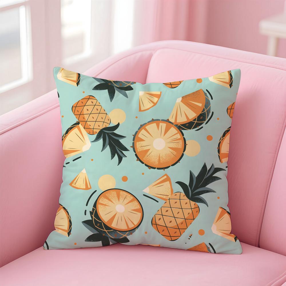 Hand-Drawn Pineapple Cushion Cover Linen Pillowcase Cover Soft Decor For Sofa Home Room