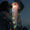 Hanging Jellyfish Light Glowing Night Hanging Light Crafts Household for Indoor Outdoor Garden Yard Decoration