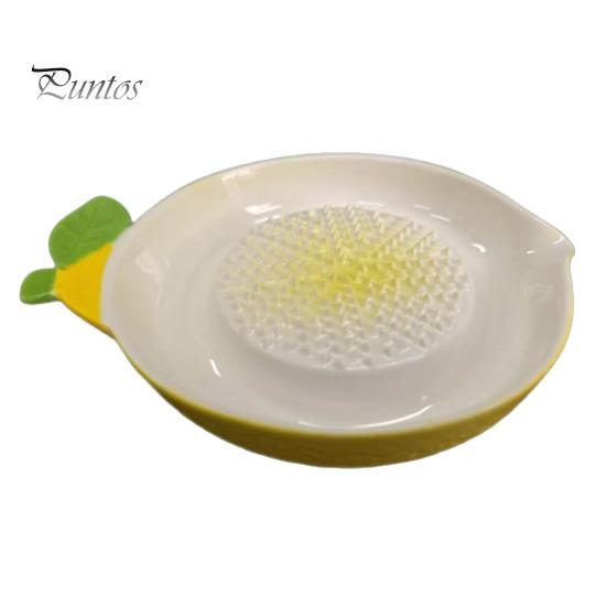 Ingwer Knoblauch Paste Maker Keramik Reibplatte, mit Blattgriff-Design, Manuelles Zermahler Werkzeug Einfache Reinigung Küchen Reibwerkzeug, für Und Zitrone