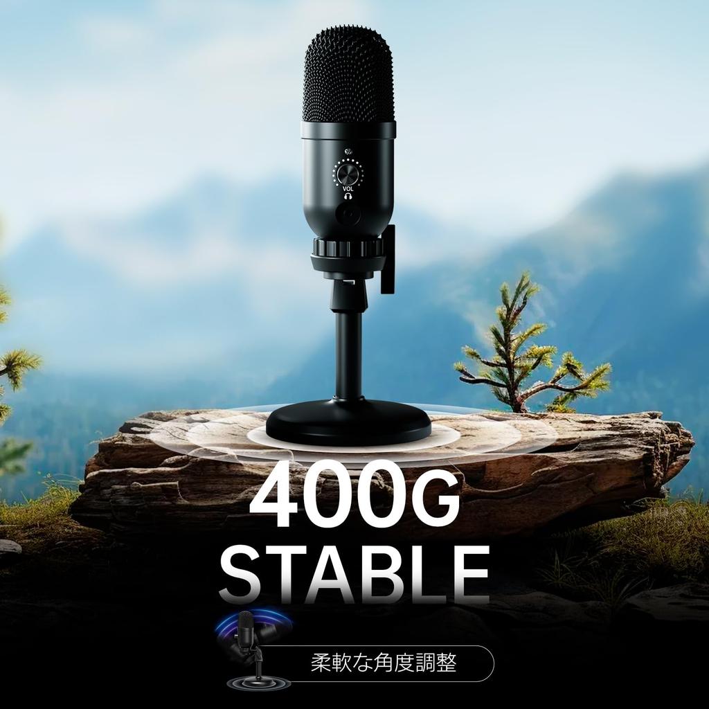 BuukBaag Condenser Microphone Sound Quality with Automatic Noise Gaming Microphone for Game USB Microphone for PC Compatible with Mac Chrome and Vista
