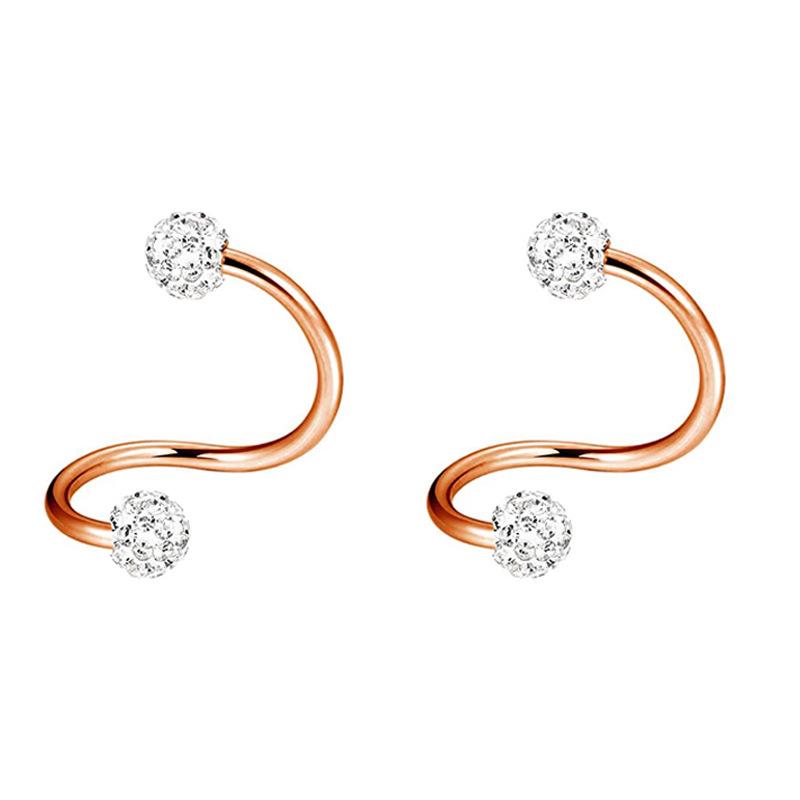 

1 шт. новые серьги-гвоздики геометрической формы из нержавеющей стали, серьги-гвоздики с шариком S, ювелирные изделия для пирсинга, 1 шт.