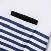 Summer Men Stripe Fashion Short Sleeve Lightweight Business Casual Polo Shirt Half Zip Solid Elastic Office Short Sleeve T-shirt