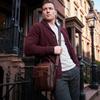 Men Genuine Leather Crossbody Backpack for Business and Commuting, Large Capacity