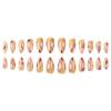 24Pcs Maple Leaf Desings Halloween Stick on Nail Thanksgiving Gift Almond False Nails for a Festive Autumn Nail Makeover
