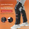 Winter Electric Motorcycle Knee Pads: Unisex Windproof, Thick, Warm, Cold Protection for Cycling.