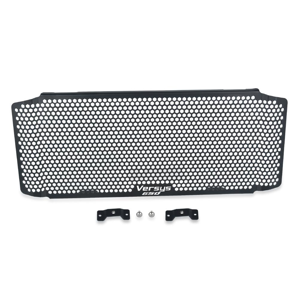 

Для Kawasaki Versys 650 Versys650 2015 2016 2017 2018 алюминиевые аксессуары для мотоциклов, защитная решетка радиатора Versys 650 LOGO чёрный