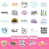 50 Small Size 4Cm English Letter Inspirational Text Sticker Water Cup Helmet Suitcase Notebook Graffiti Sticker