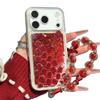 Red Rich Quicksand Shell Applies To Apple 16promax Mobile Phone Case Huawei Mate70pro Women's New P70