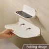 Foldable Wall Mounted Shelf-No Drill Space Saving Organizer for Bathroom Organizer WiFi Router Foldable Storage Rack Holder Tray