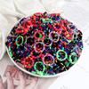 200PCS/Set Elastic Kids Basic Hair Bands Tie 3cm Dark Colors Headwear Don't Hurt Hair Headband Hair Accessories Holder