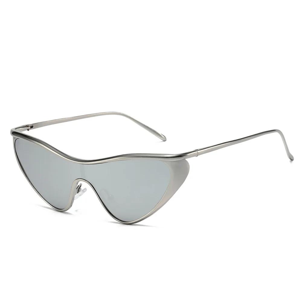 

Luxury Brand Y2K Eyewear Cat Eye Personality Sunglasses with Metal Gold/Silver Frame UV400 Lenses for Women Men