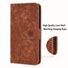 For Samsung Galaxy A35 5G Cell Phone Case Imprinted Flower Leather Wallet Cover