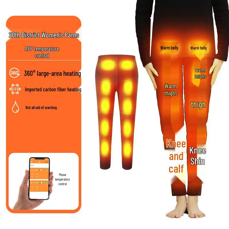 Electric Heated Thermal Underwear Set - Thick, Fleece-Lined Cold Protection for Middle-Aged and Elderly