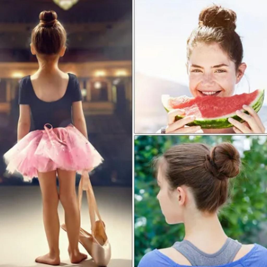 Hair Donut Bun Maker Set 7 Pieces Hair Bun Donut 10 Pieces Hair Pins and 5 Pieces Elastic Bands Hair Bun Shaper Set